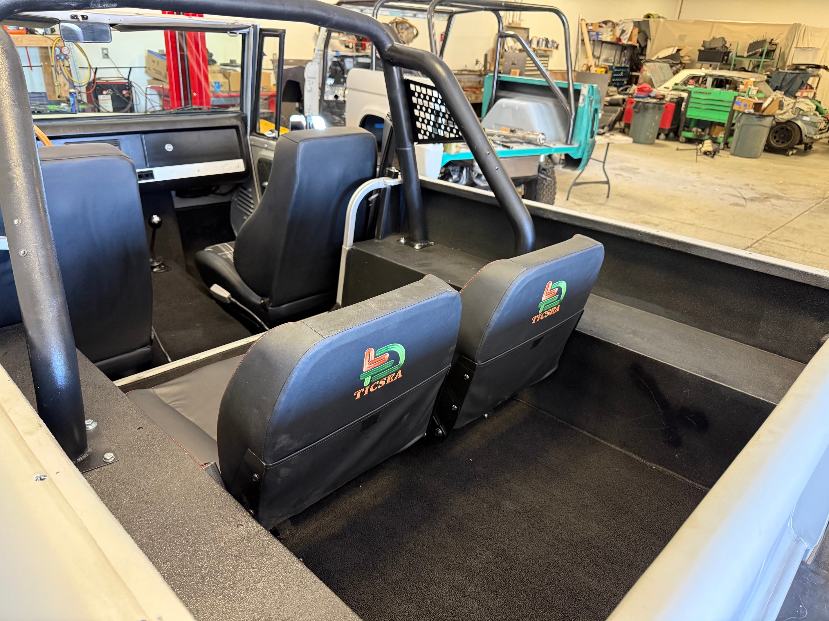 Scout rear seats TICSRA branded headrests